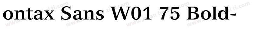 ontax Sans W01 75 Bold字体转换